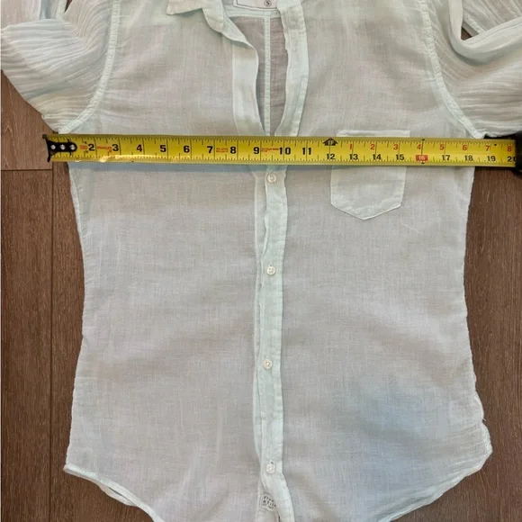 Frank & Eileen Barry Button Down Shirt Mint Green Lightweight 100% Cotton Small - Picture 10 of 13